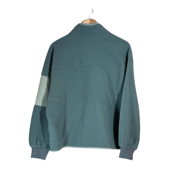 Madewell (Re)sourced Sherpa Snap-Front Jacket in Faded Shale NWT - Picture 7 of 8